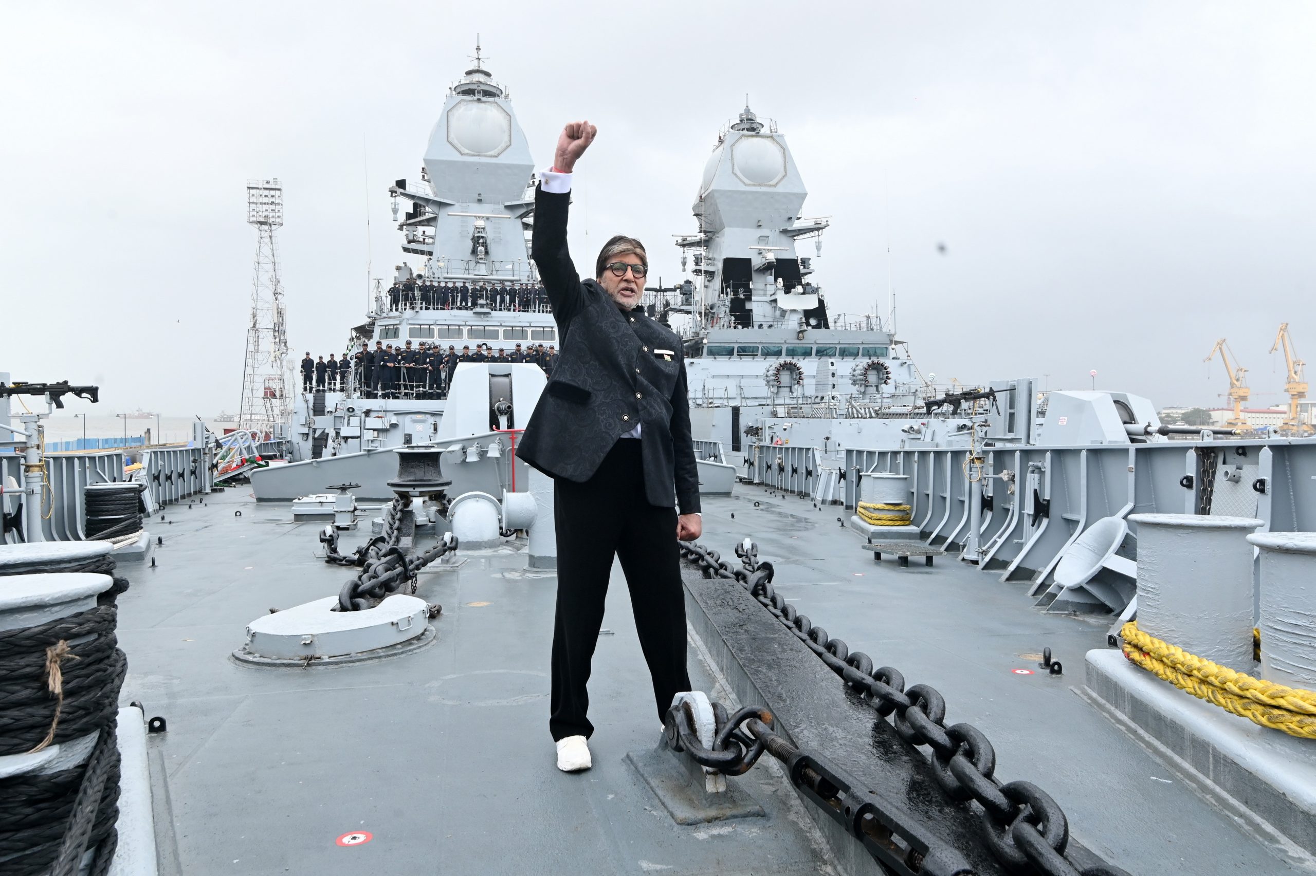 Amitabh Bachan Visits Indian Naval Ship scaled