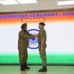 Lt Gen Manjinder Singh Honors BSF Deputy Commandant Mahesh Chand Jaat with Commendation Card