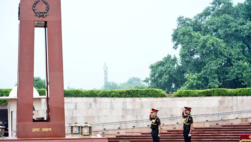 Lt Gen NS Raja Subramani at National War Memorial