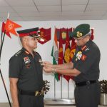Lt Gen Sengupta Commending an Officer