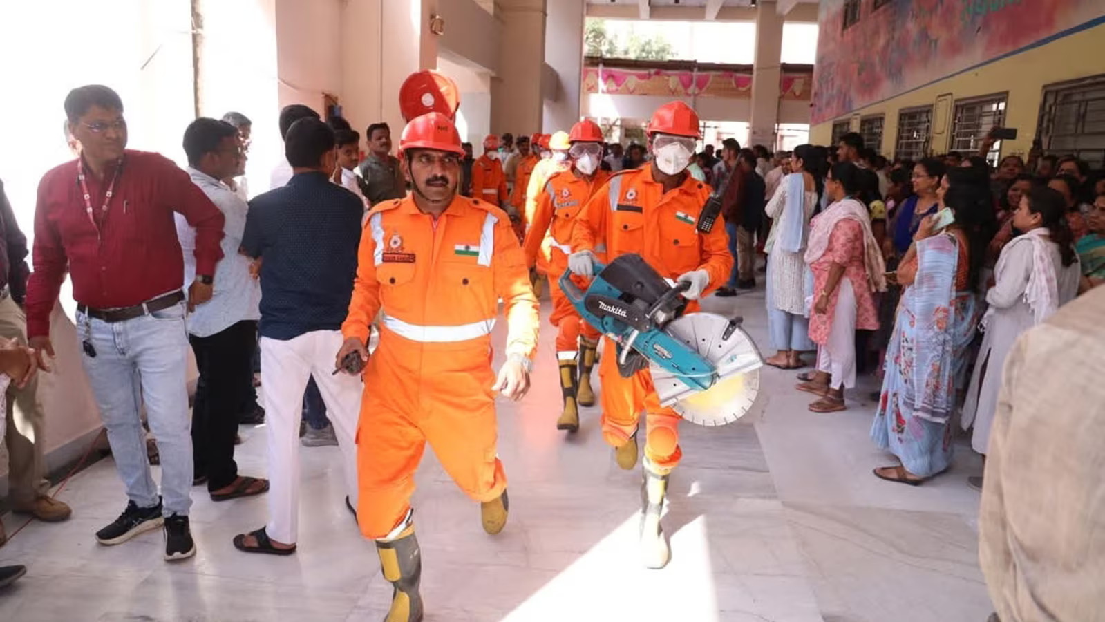 People Participating in Mock Drill