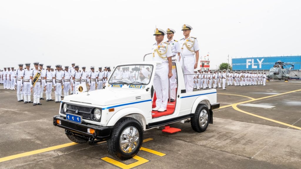 Vice Admiral Swaminathan at Ceremonial Parade