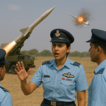 AI Image Showing Squadron Leader Sumangla Sharma Ordering to Launch Missile on Pakistani Drone