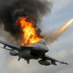 AI Image of F 16 Getting Shot Down