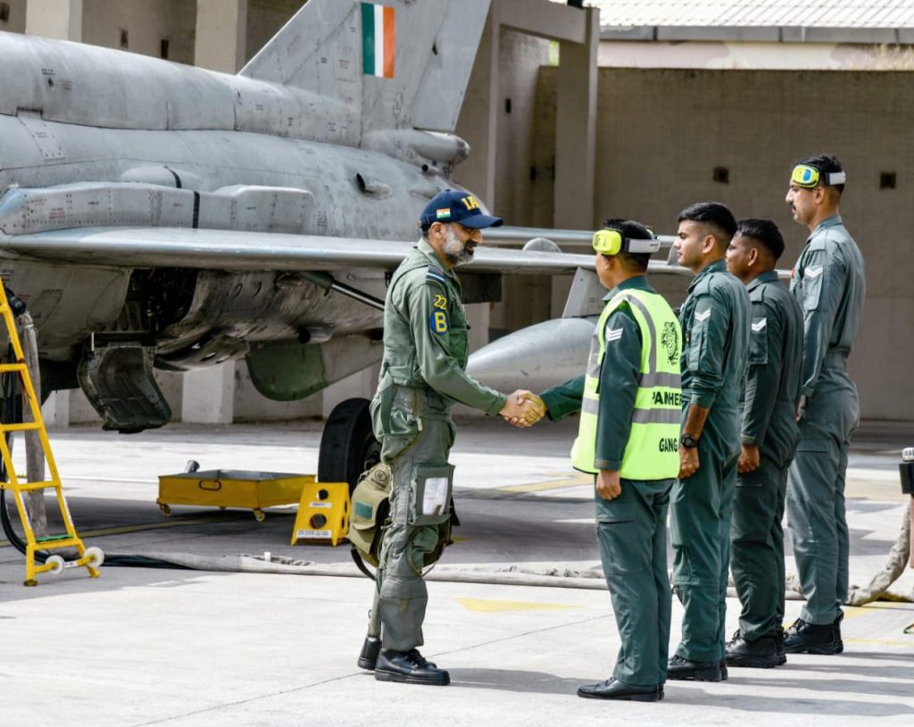 Air Chief Marshal AP Singh Shaking Hands