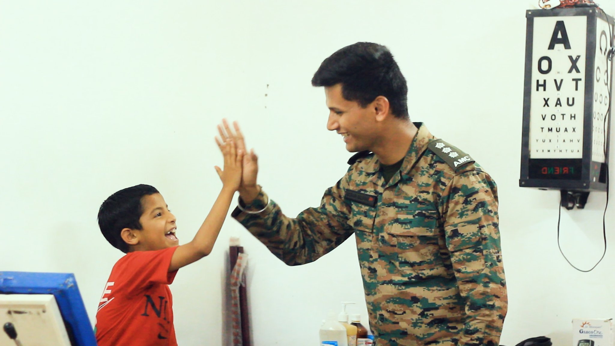 Captain Saurabh with Akshit