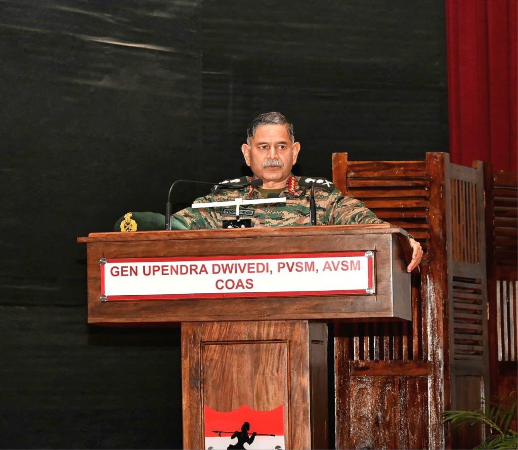 General Dwivedi Delivering a Speech