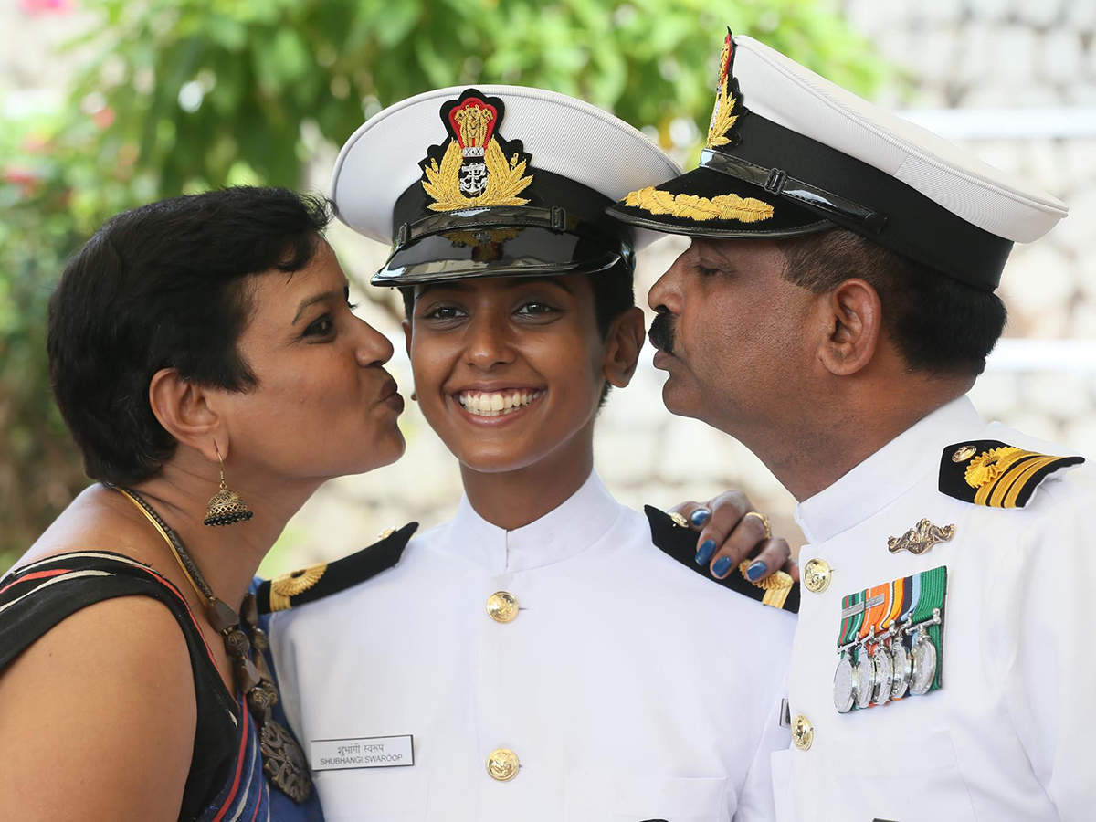 Indian Navy Officer with Parents