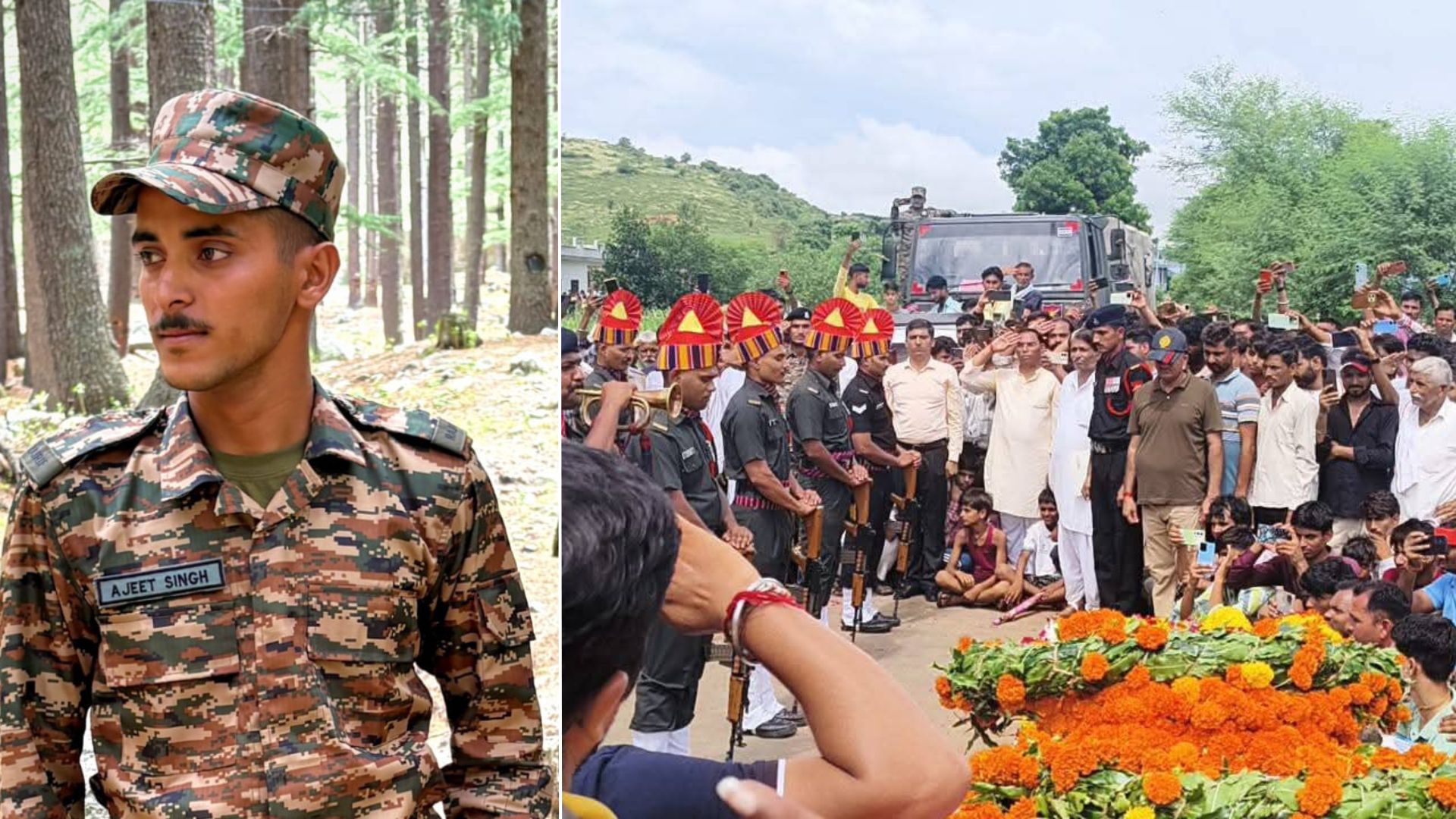 Karaulis Agniveer Ajit Singh Cremated with Full Military Honours