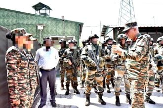 Lieutenant General Rajan Sharawat Interacting with Troops