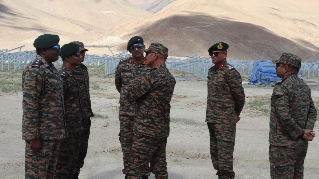 Lt Gen Bhalla Interacting with Fellow Officers