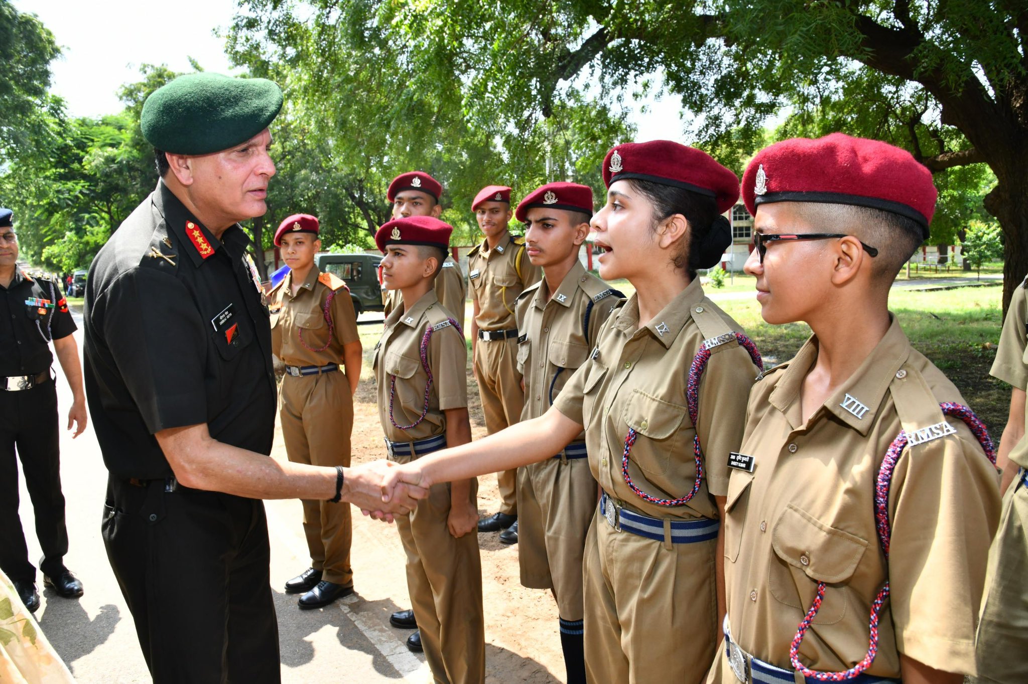 Lt Gen Dhiraj Seth Interacting with Cadets