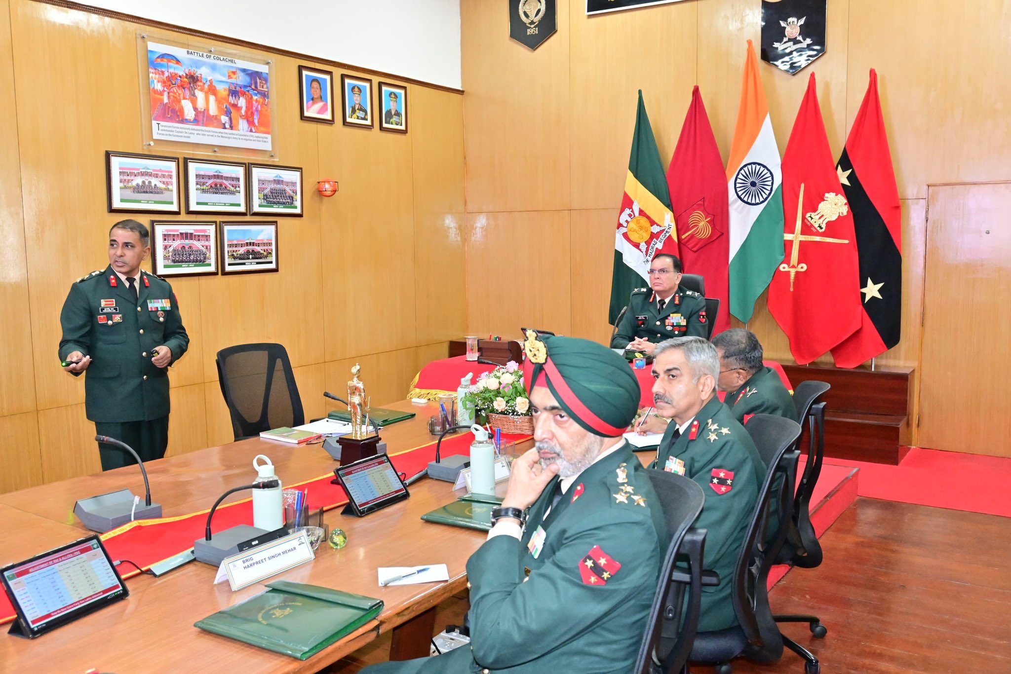 Lt Gen Dhiraj Seth at Madras Regimental Center