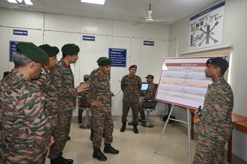 Lt Gen Katiyar Reviewing Operational Rediness