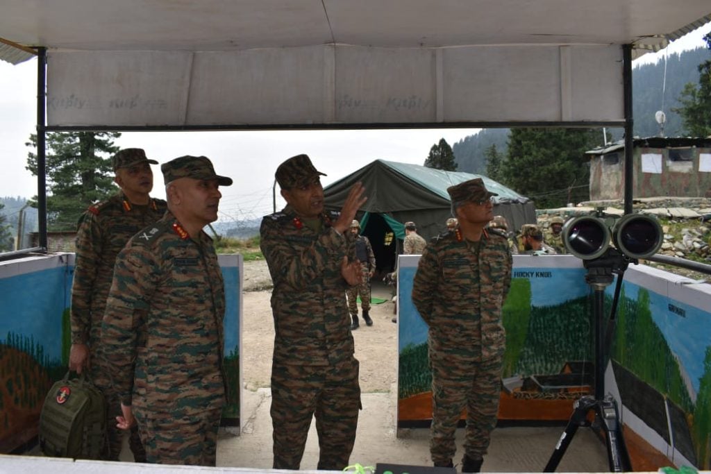 Lt Gen Pratik Sharma Reviewing Counter Terrorism Grid