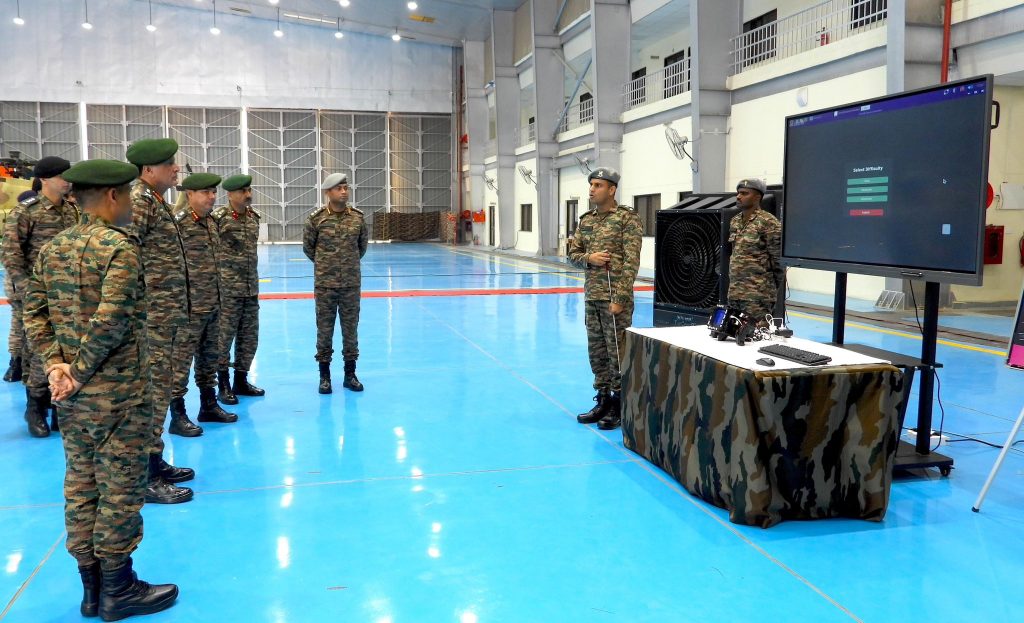 Lt Gen Seth Getting Briefed by an Officer