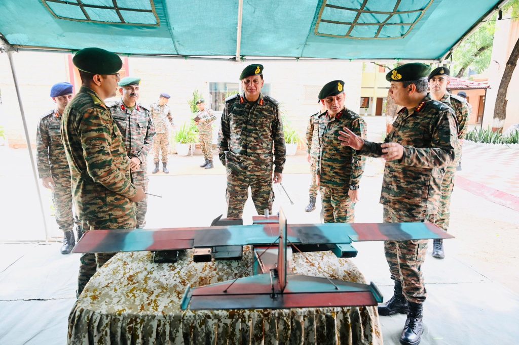 Lt Gen Seth Getting Briefed on a Drone