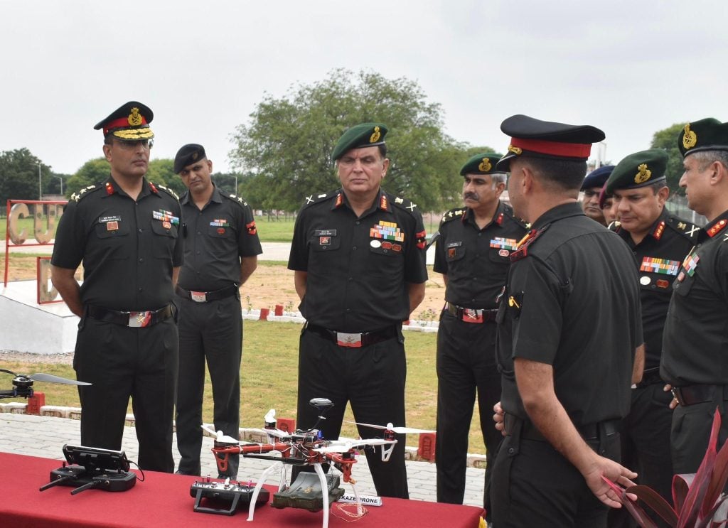 Lt Gen Seth Inspecting a Drone