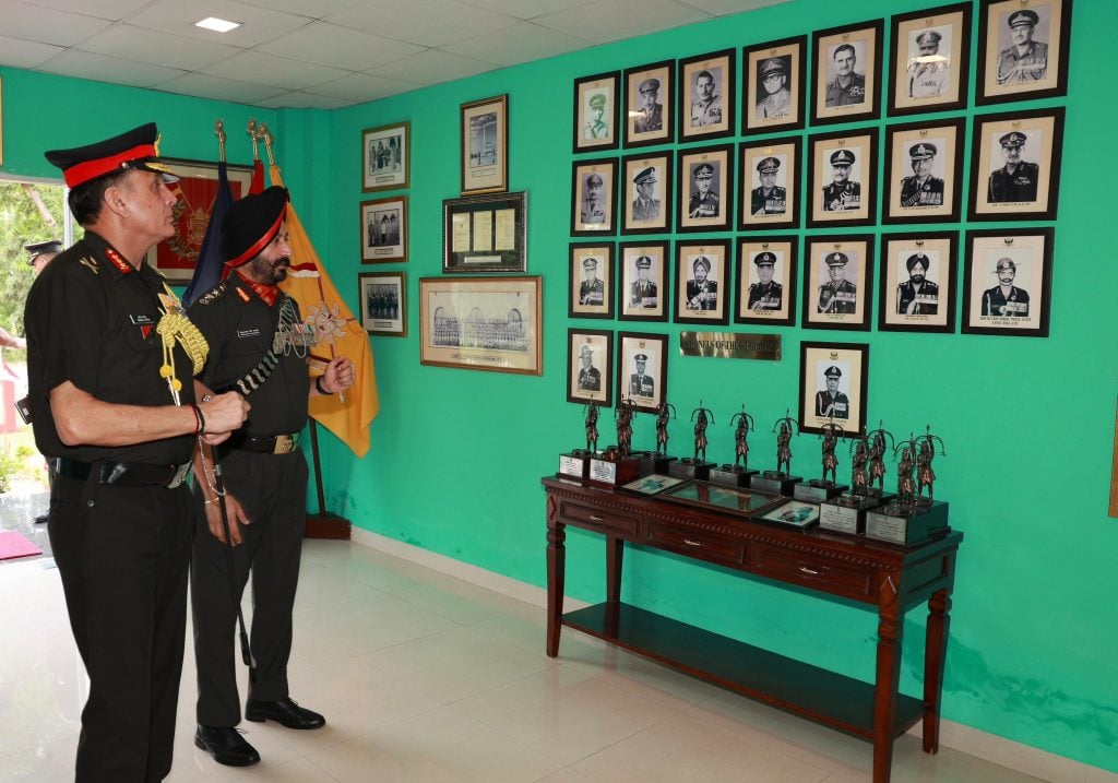 Lt Gen Seth Looking at Former Officers