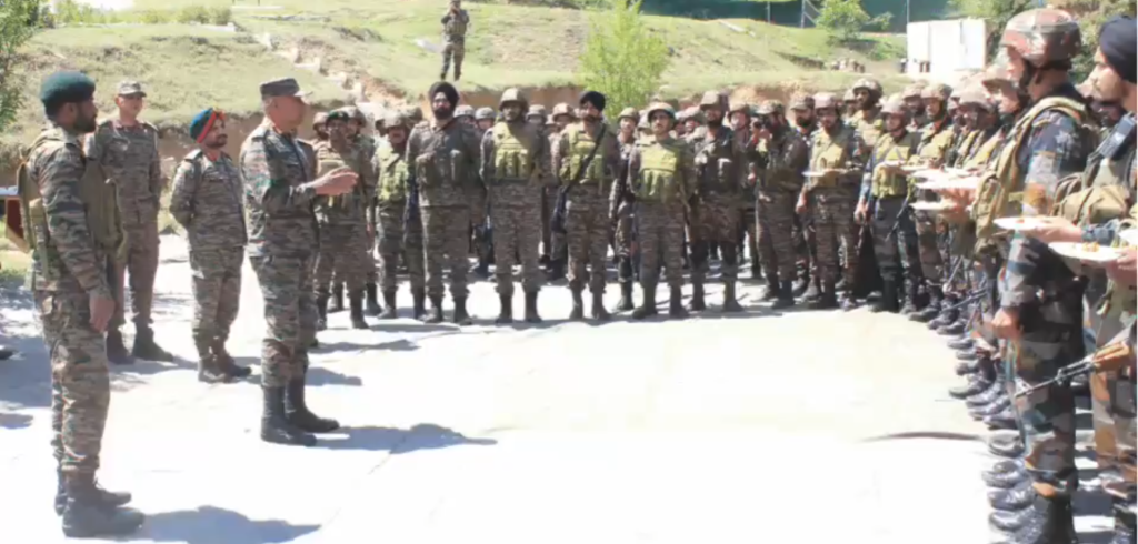 Lt Gen Sharma Interacting With Officers
