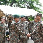 Lt Gen Tiwari Commending Officers