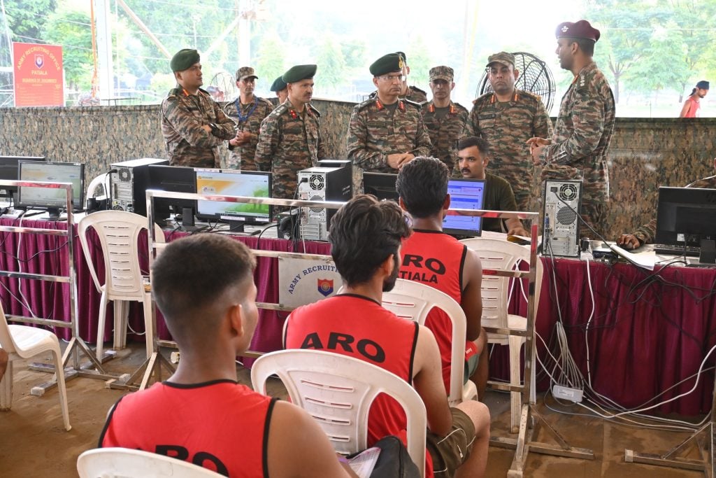 Lt Gen Wadha Reviewing in Patiala