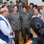Rajnath Singh Interacting With Women Officers