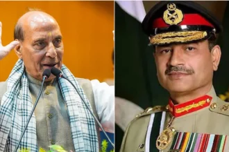 Rajnath Singh and Asim Munir