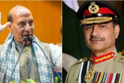Rajnath Singh and Asim Munir