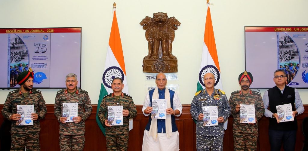 Rajnath Singh with Other Officers
