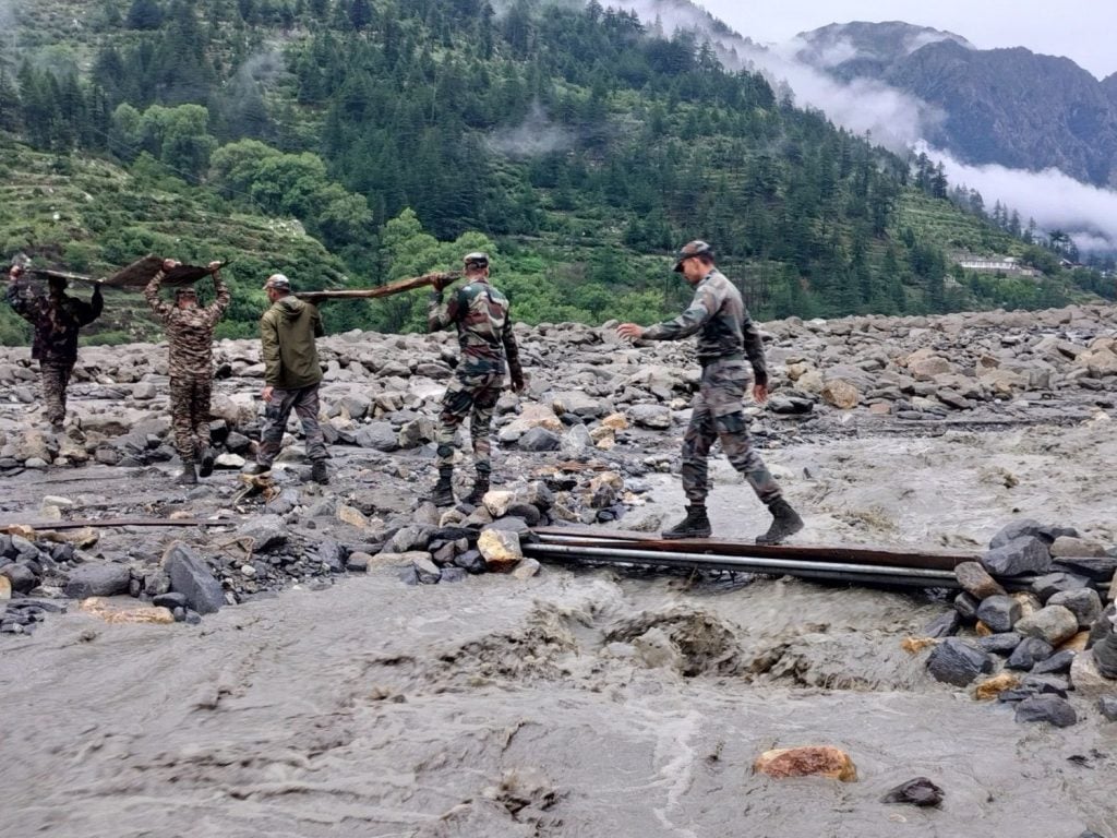 Soldiers Clearing Debris