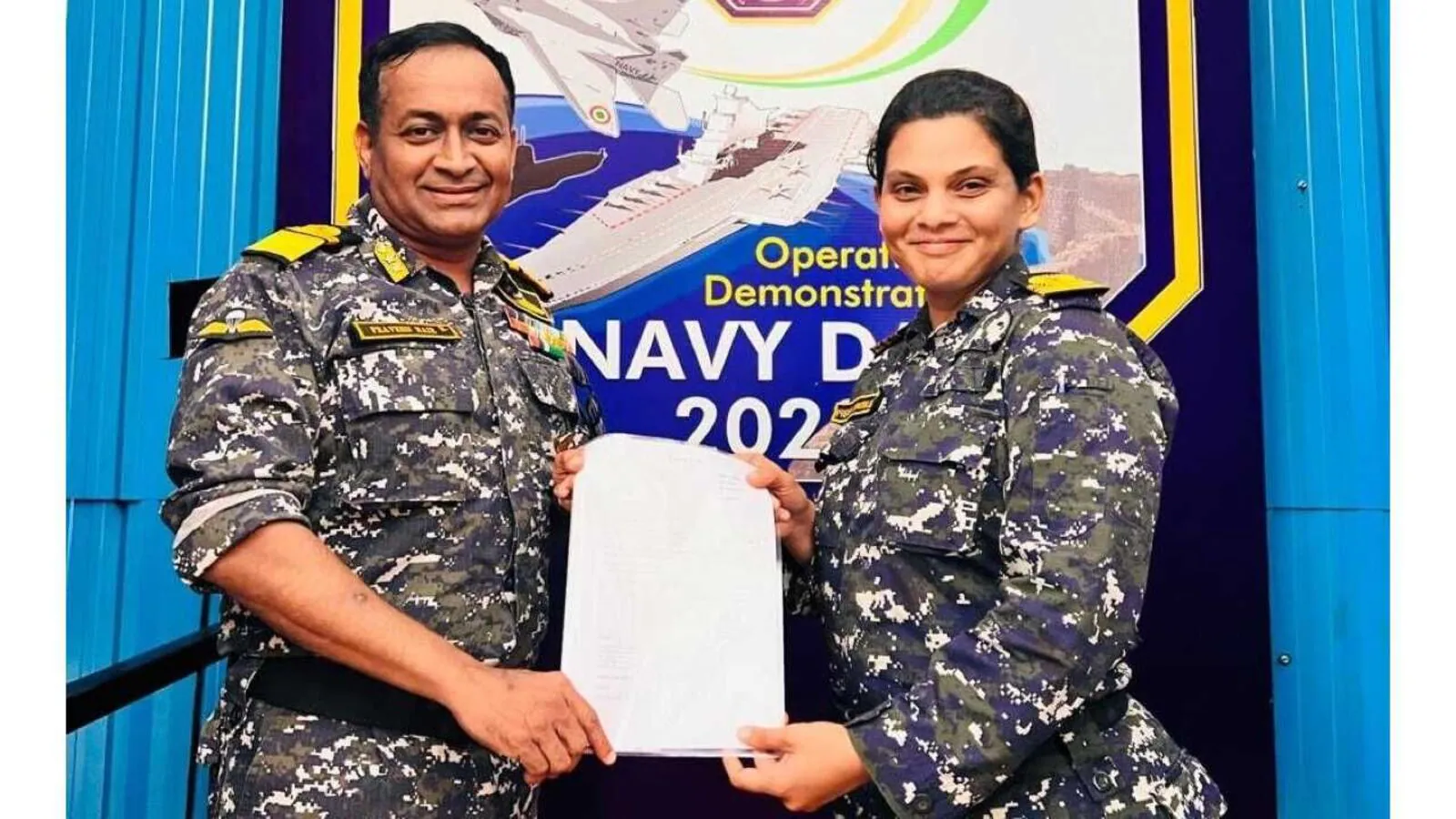 Then Lt Cdr Prerna Taking Over Command of Indian Naval Warship