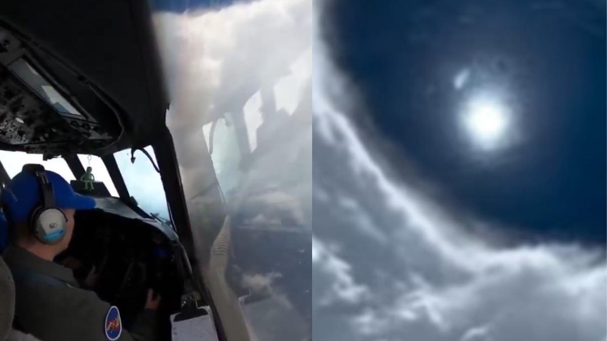 US Air Force Plane Flies Into Hurricane