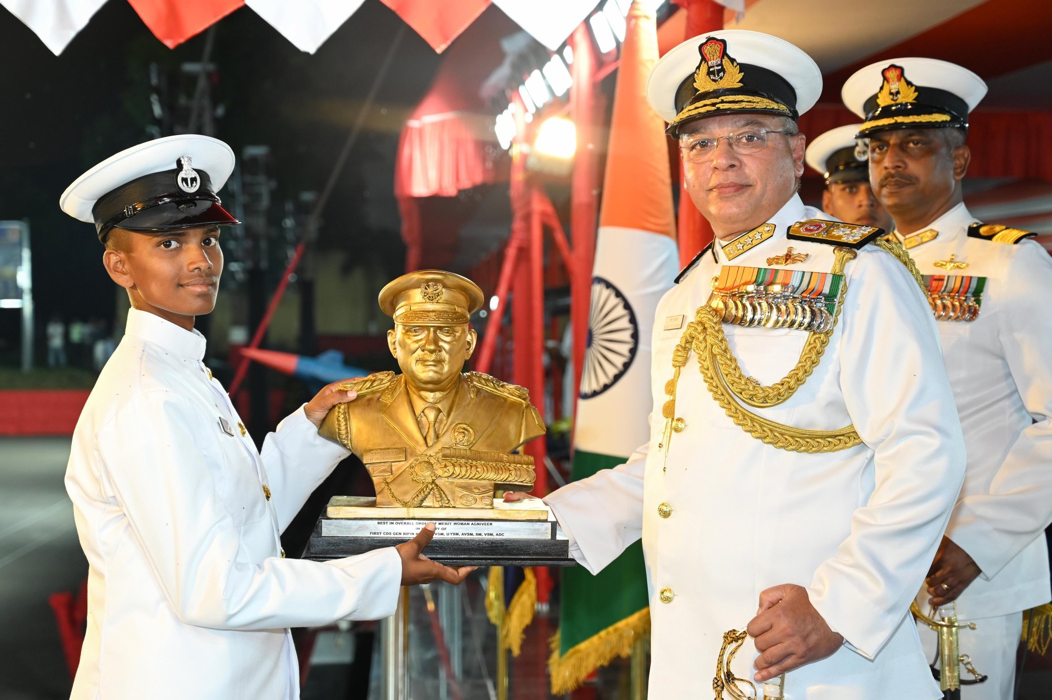 Vice Admiral Rajesh Pendharkar Fecilitating the Best Cadet