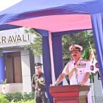 Admiral DK Tripathi at INS Aravali