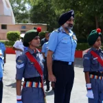 Air Chief Marshal AP Singh with NCC Cadets and Officers