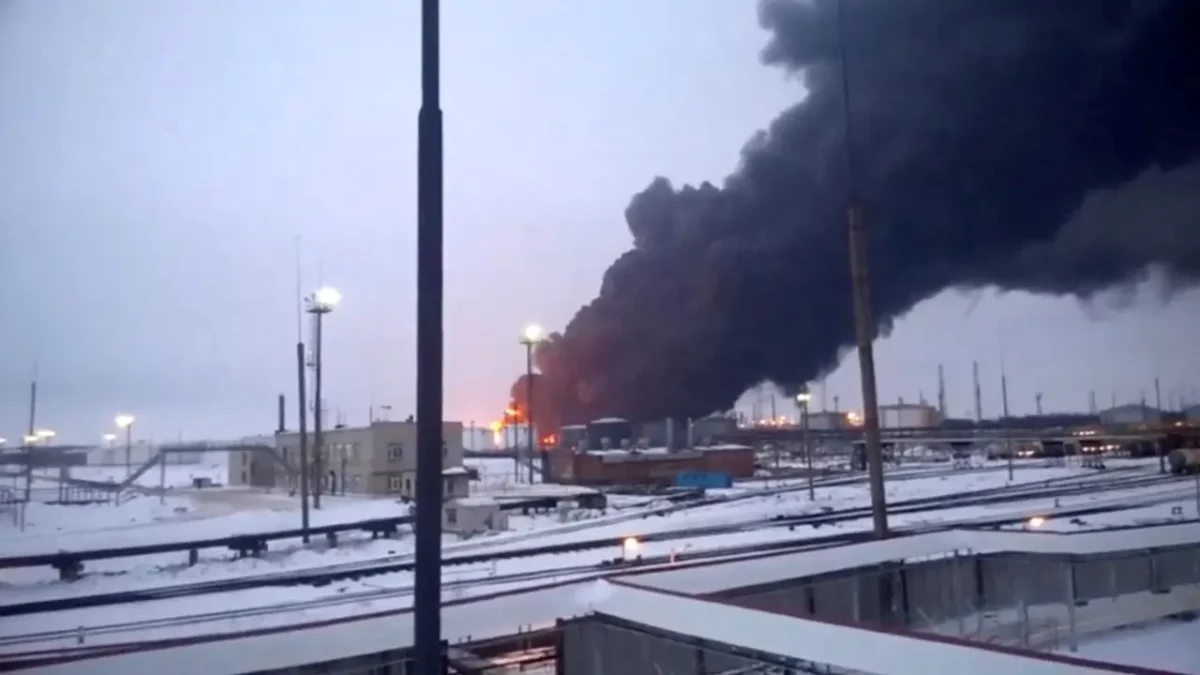 Burning Oil Refinery