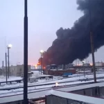 Burning Oil Refinery