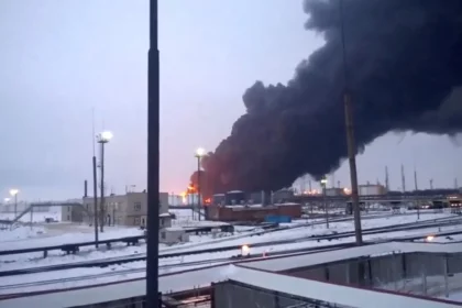 Burning Oil Refinery