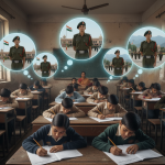 Children Giving Exam For Defence