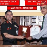 General Upendra Dwivedi Giving Award to Brig Kudip Singh Gulia