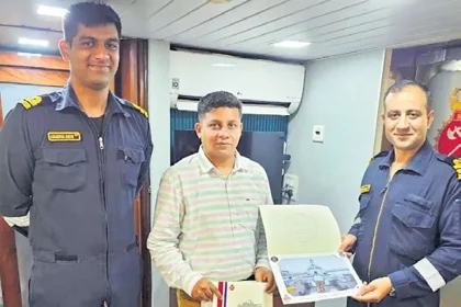 Indian Navy Felicitates Karwar Man for Heroically Saving Navy Officer
