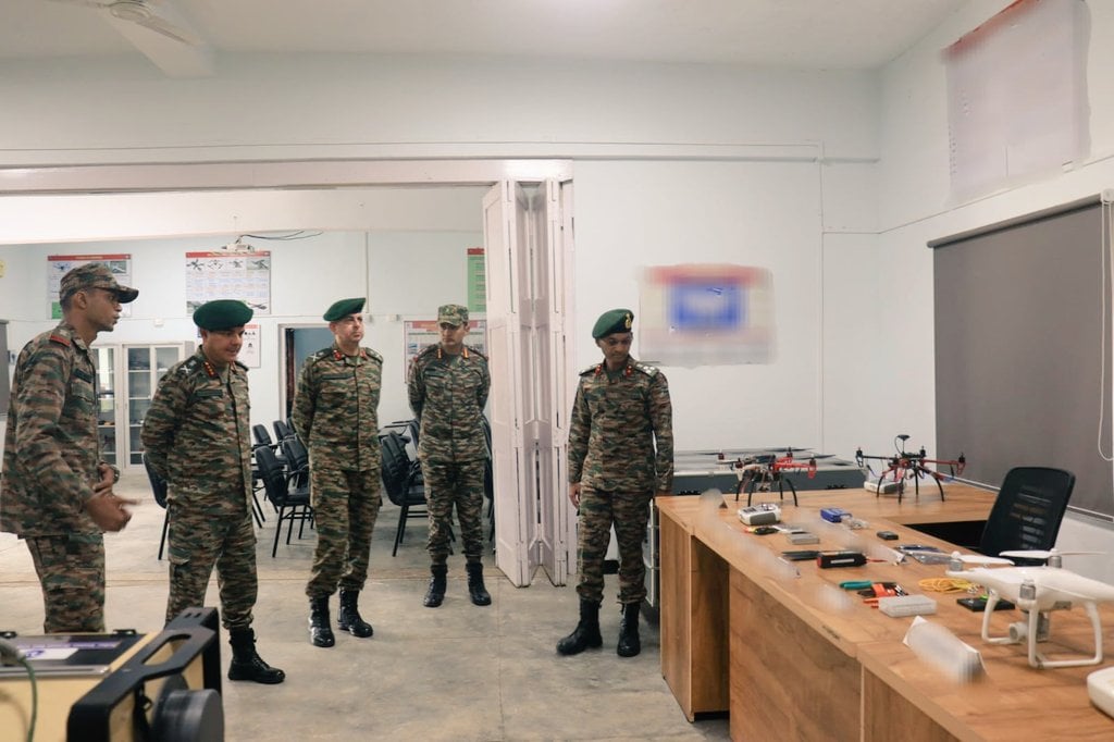Lt Gen AVS Rathee Checking Drones