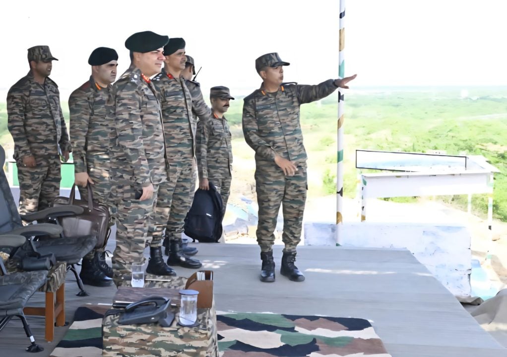 Lt Gen AVS Rathee Reviewing Operational Preparedness