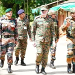 Lt Gen Abhijit S Pendharkar Walking with Other Officers and Soldiers