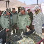 Lt Gen Hitesh Bhalla Having Discussions with Officers