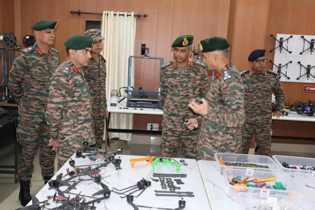 Lt Gen Manoj Kumar Katiyar Reviewing Drones