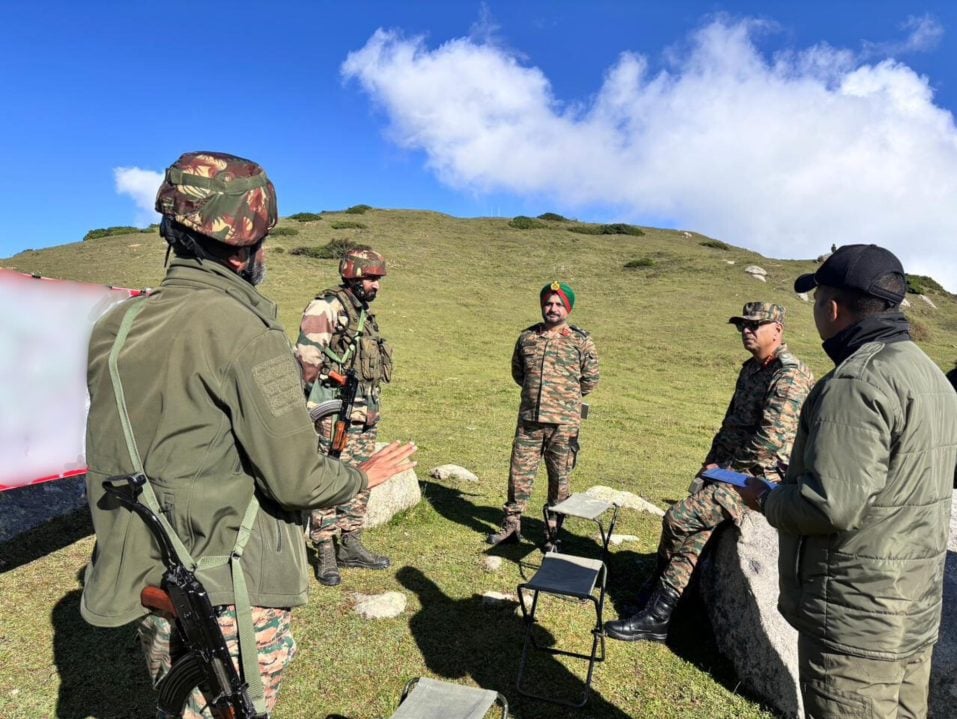 Lt Gen Prasanna Kishore Mishra Interacting with Soldiers
