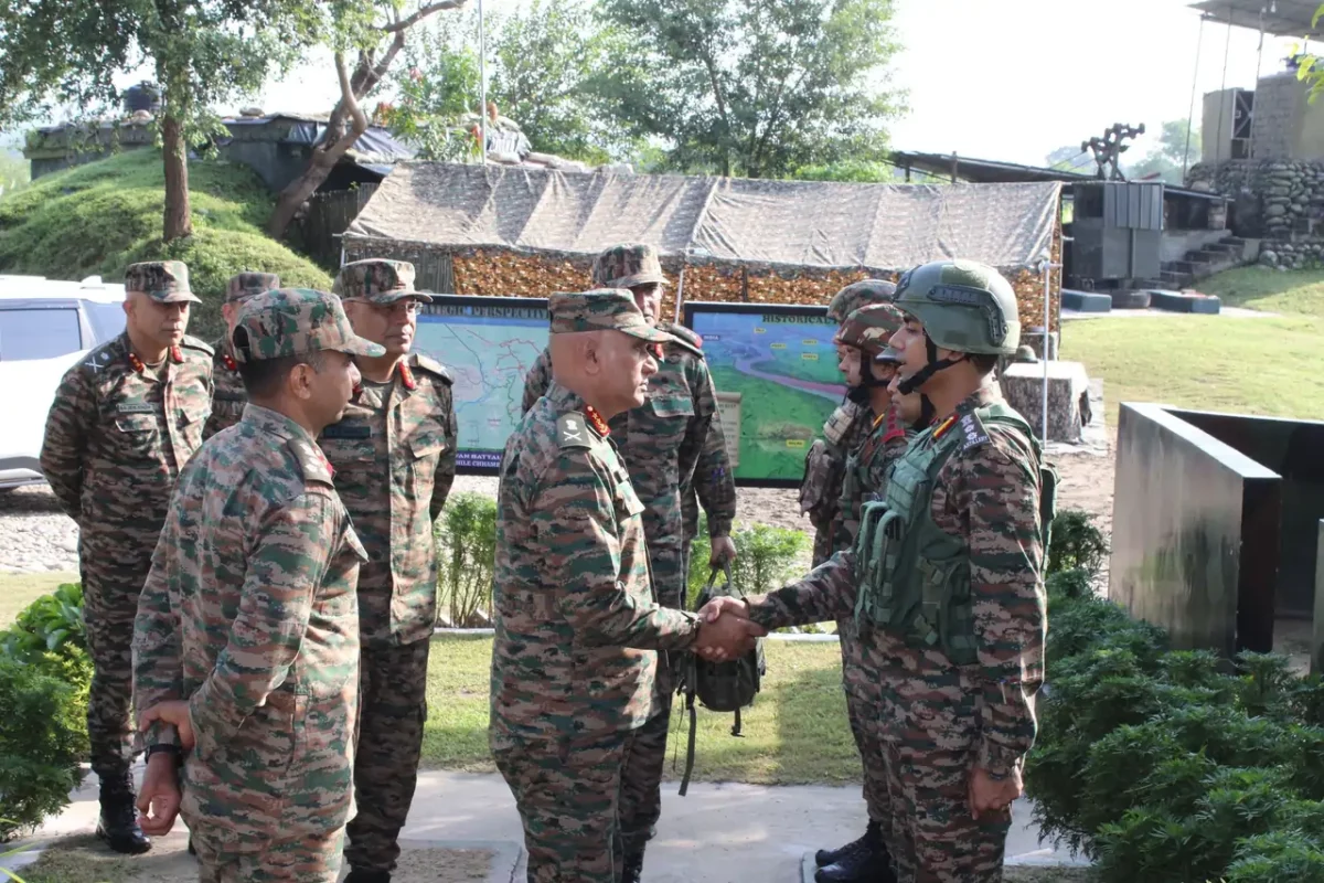Lt Gen Pratik Sharma Visits Akhnoor Commends Troops for Operational Readiness and Flood Relief Efforts