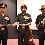 Maj Gen CS Dewgun Passes Over the Baton to Maj Gen K Mahesh
